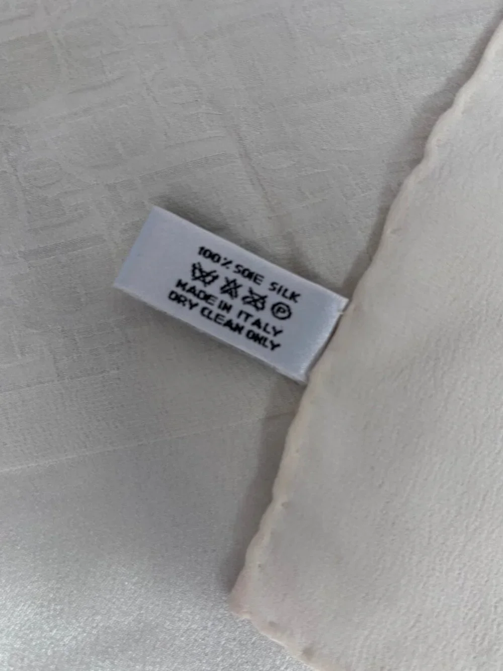 Vintage Christian Dior Cream Silk Scarf